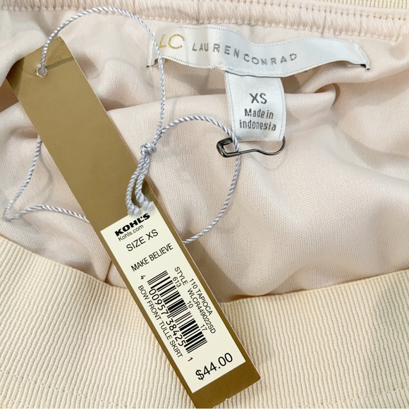 LC Lauren Conrad NWT Cream Lined Tulle Skirt Size XS - Picture 5 of 10